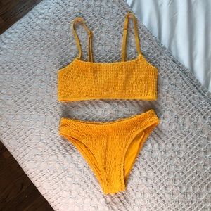 Mossmann Australia Yellow Rouched Bikini